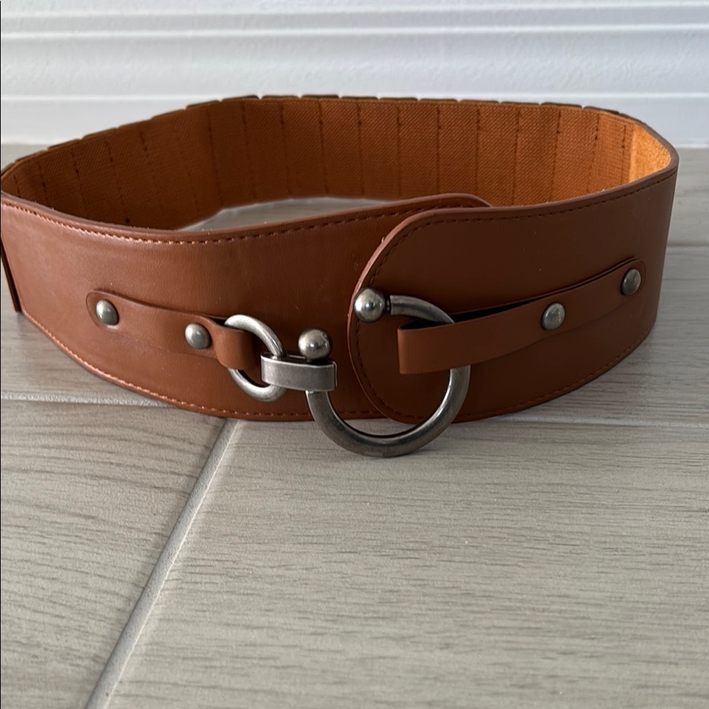 Women Stretchy Wide Belt Chunky Buckle Elastic Wide Waist Belts